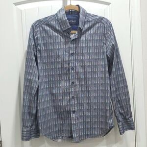 Robert Graham Men's Bradbury Woven Long Sleeve Shirt, Size Medium